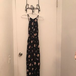 Lucy paris xs black floral dress, NWT